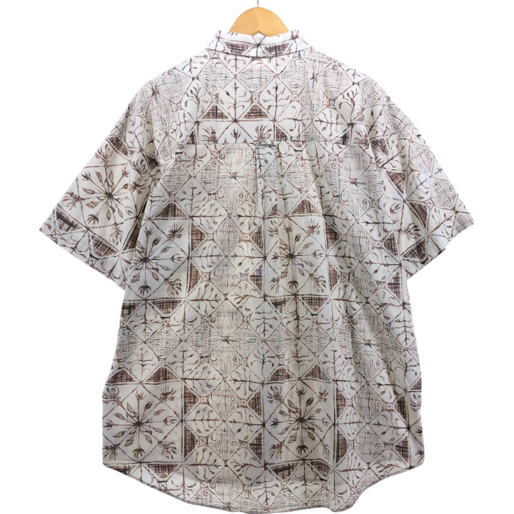 Vintage 1980'S Ralph Lauren Chaps short-sleeved button-down shirt, men's size XL. cotton ivory Vintage Second Hand