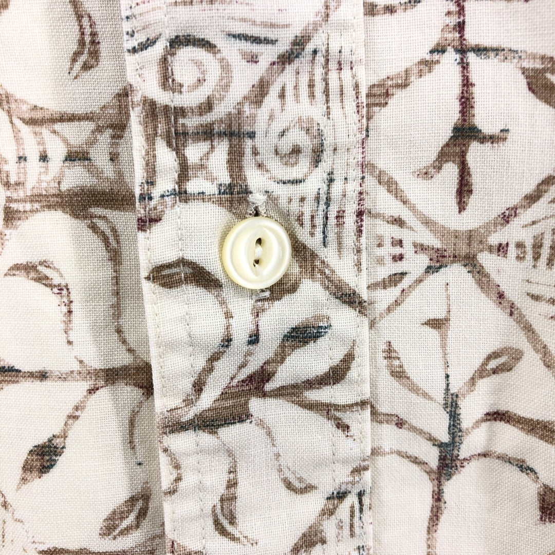 Vintage 1980'S Ralph Lauren Chaps short-sleeved button-down shirt, men's size XL. cotton ivory Vintage Second Hand