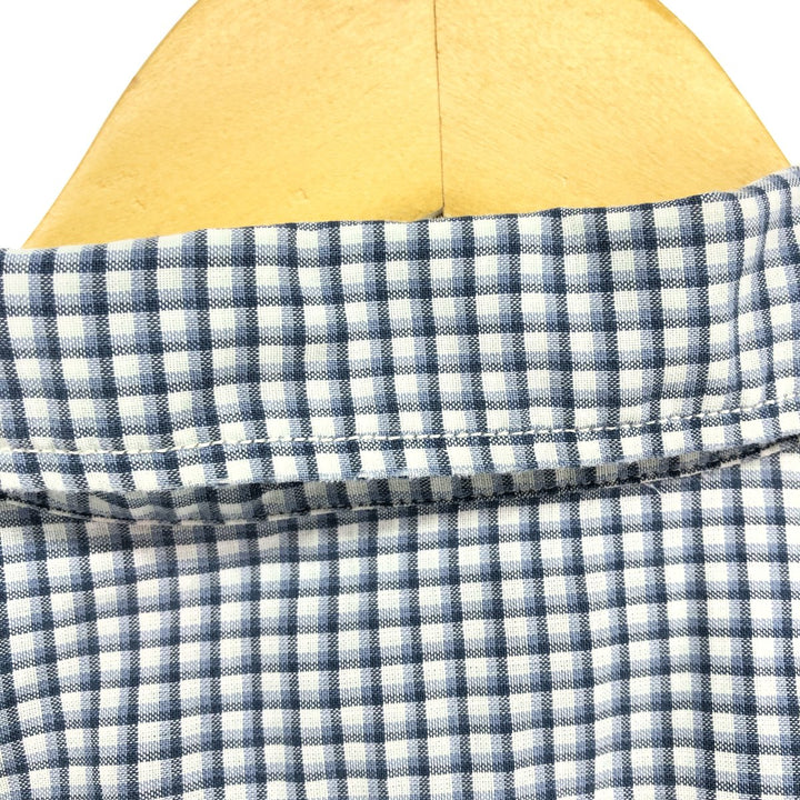 Ralph Lauren Polo Sport Check Pattern Short Sleeve Open Collar Cotton Shirt Box Shirt Men's L Size Vintage cotton white type Vintage Second Hand