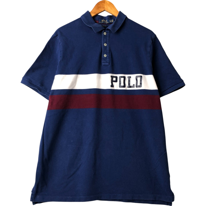Ralph Lauren POLO RALPH LAUREN CLASSIC FIT short sleeve polo shirt men's XL equivalent cotton blue type Vintage Second Hand