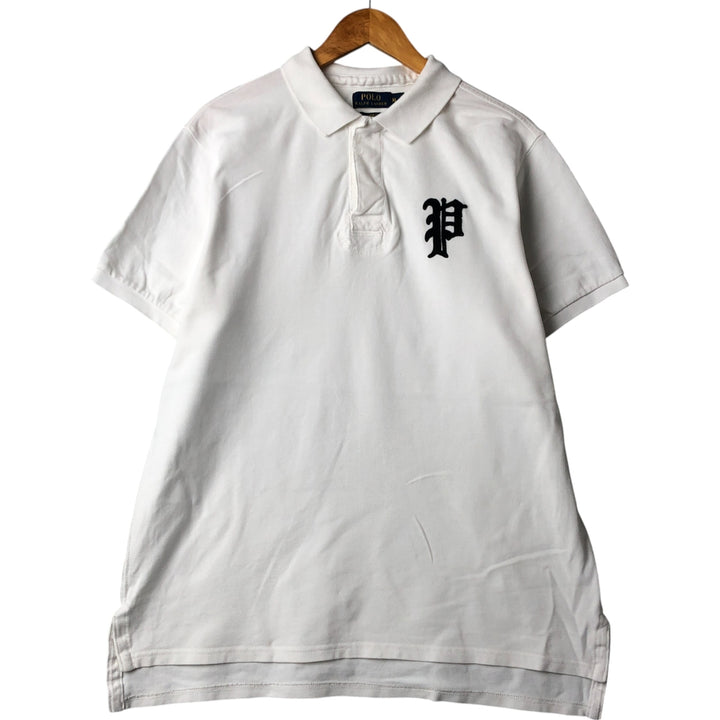 Ralph Lauren POLO RALPH LAUREN CUSTOM FIT short sleeve polo shirt men's XL equivalent cotton white type Vintage Second Hand