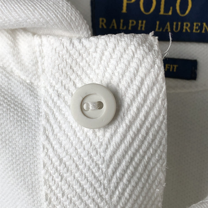 Ralph Lauren POLO RALPH LAUREN CUSTOM FIT short sleeve polo shirt men's XL equivalent cotton white type Vintage Second Hand