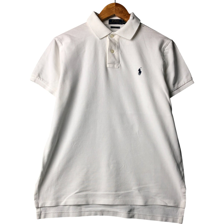 Ralph Lauren POLO RALPH LAUREN CUSTOM FIT short sleeve polo shirt men's M equivalent cotton white type Vintage Second Hand