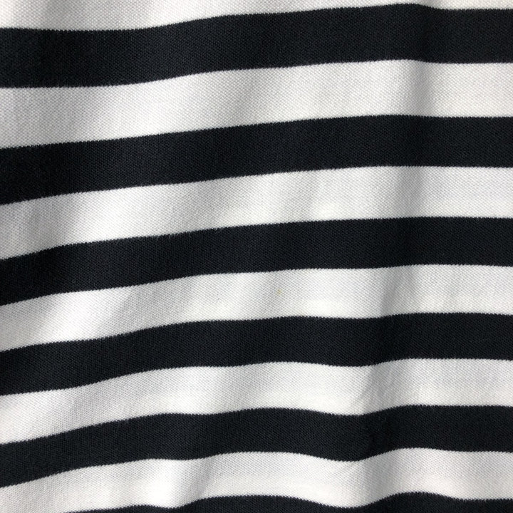 Ralph Lauren POLO by Ralph Lauren CUSTOM FIT short sleeve striped polo shirt men's XL size cotton black type Vintage Second Hand