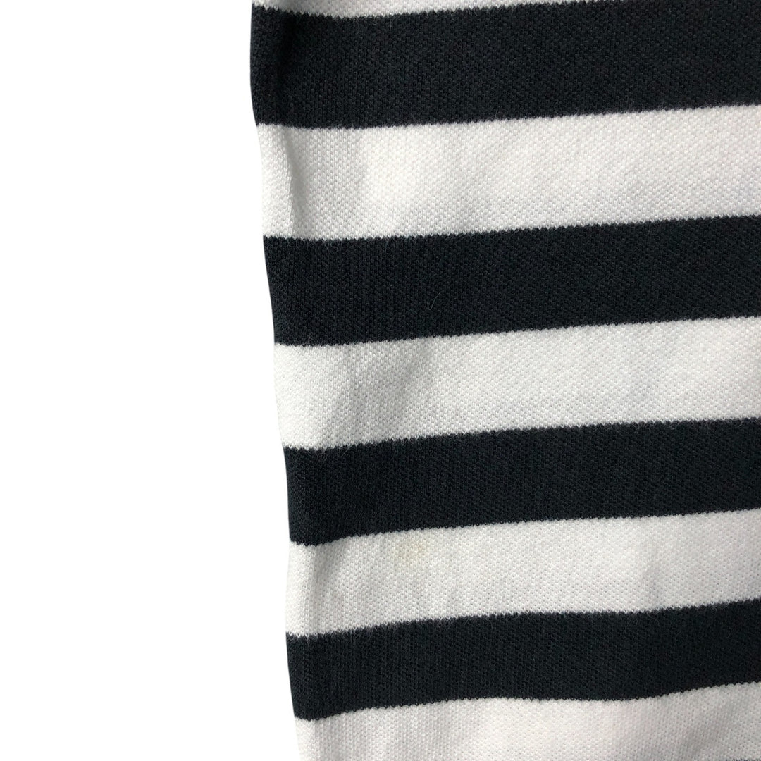 Ralph Lauren POLO by Ralph Lauren CUSTOM FIT short sleeve striped polo shirt men's XL size cotton black type Vintage Second Hand