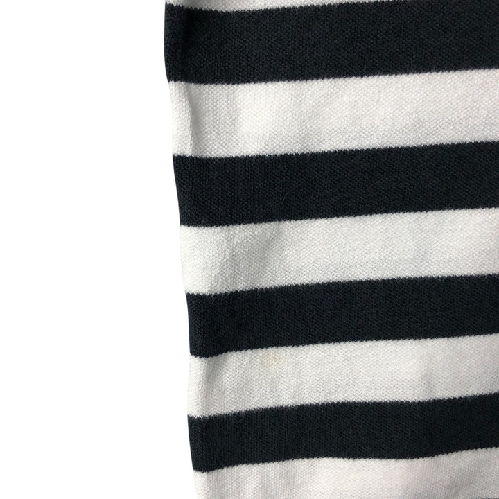 Ralph Lauren POLO by Ralph Lauren CUSTOM FIT short sleeve striped polo shirt men's XL size cotton black type Vintage Second Hand
