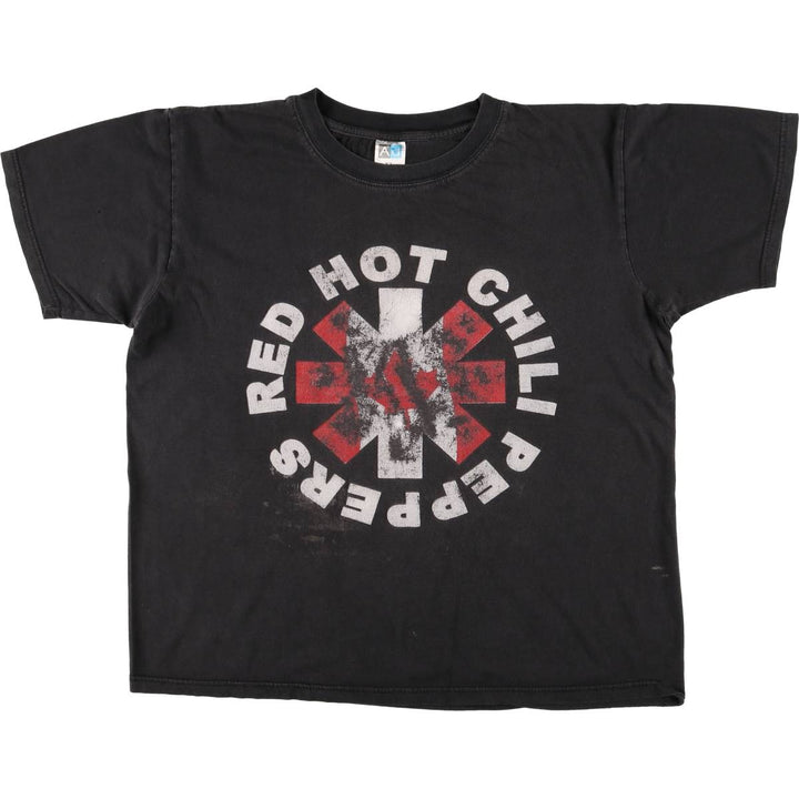 AD RED HOT CHILI PEPPERS Red Hot Chili Peppers Band T-shirt Band T Men's XL equivalent cotton black type Vintage Second Hand