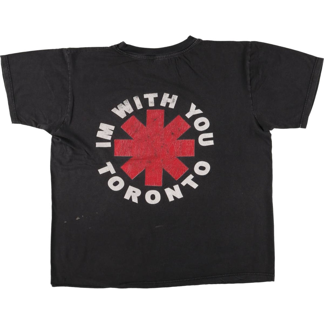 AD RED HOT CHILI PEPPERS Red Hot Chili Peppers Band T-shirt Band T Men's XL equivalent cotton black type Vintage Second Hand