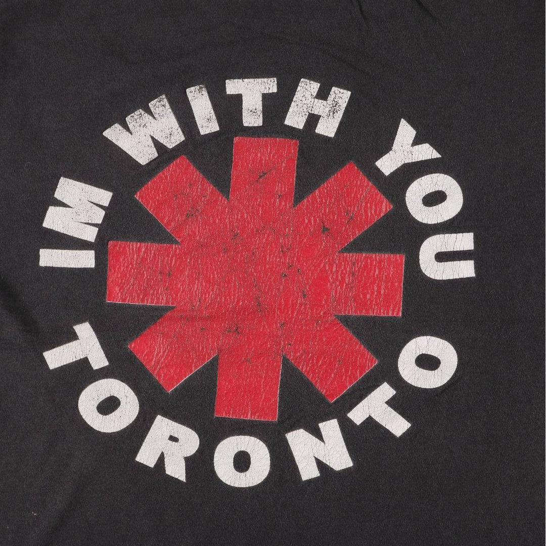 AD RED HOT CHILI PEPPERS Red Hot Chili Peppers Band T-shirt Band T Men's XL equivalent cotton black type Vintage Second Hand