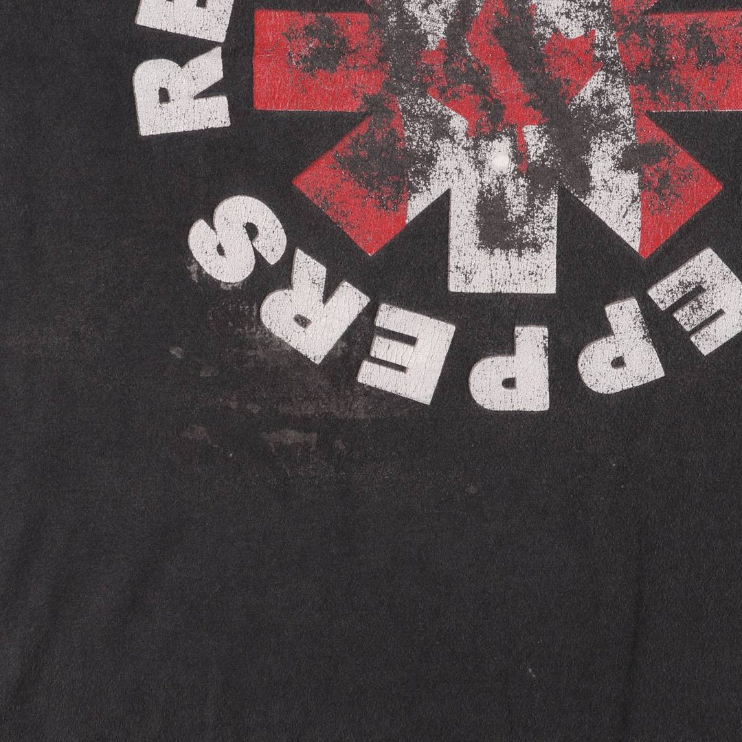 AD RED HOT CHILI PEPPERS Red Hot Chili Peppers Band T-shirt Band T Men's XL equivalent cotton black type Vintage Second Hand