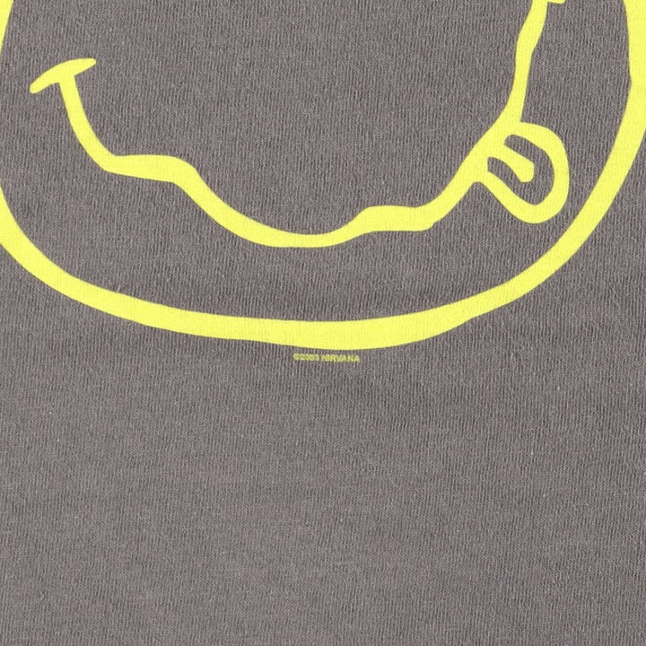 00'S Gildan NIRVANA Band T-shirt, Men's M size cotton Khaki type Vintage Second Hand