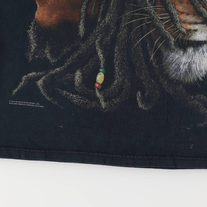 ZION BOB MARLEY Bob Marley Band T-shirt Band T Made in USA Men's L size cotton black type Vintage Second Hand