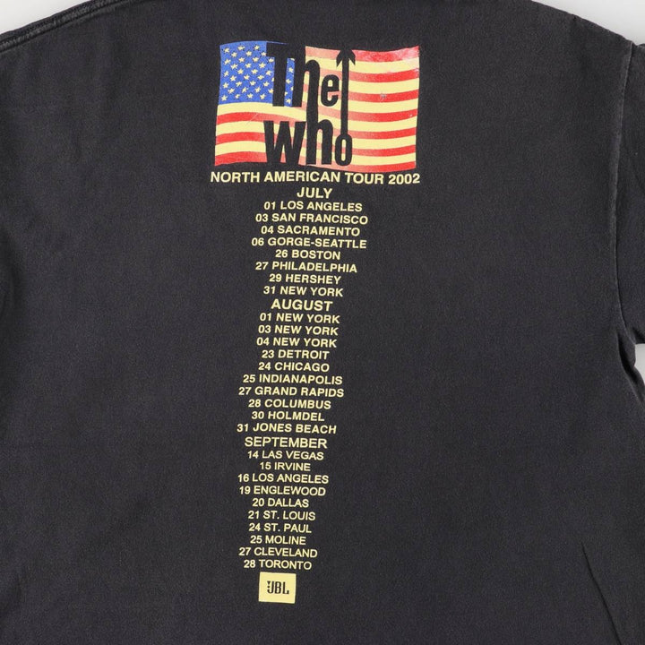 00'S ALL SPORT THE WHO Band T-shirt, USA made, men's size M cotton black type Vintage Second Hand