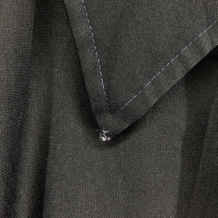 70'S KINGSPORT Long Sleeve Nylon Shirt Men's XL Long Sleeve Vintage Nylon black type Vintage Second Hand