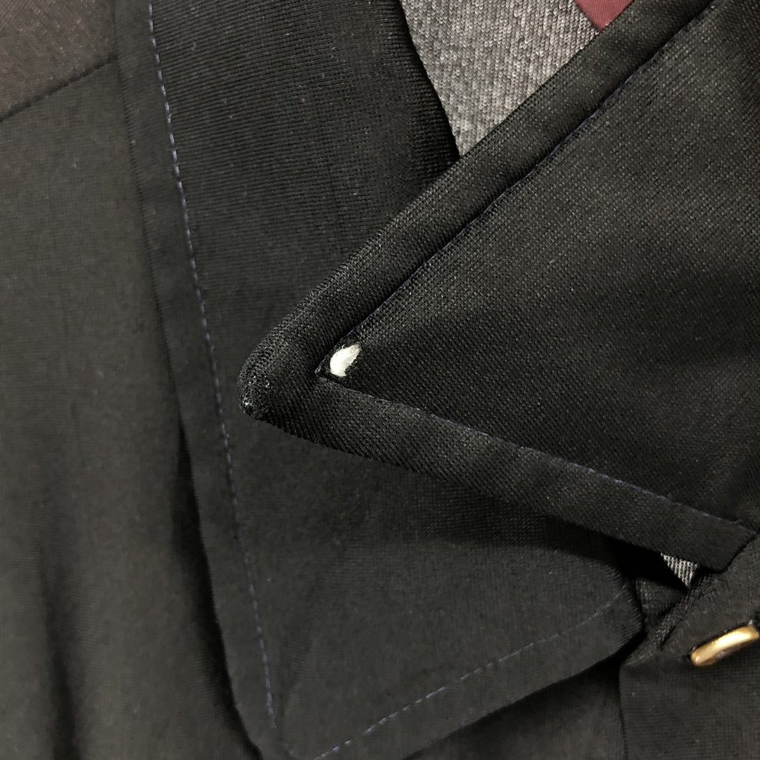 70'S KINGSPORT Long Sleeve Nylon Shirt Men's XL Long Sleeve Vintage Nylon black type Vintage Second Hand