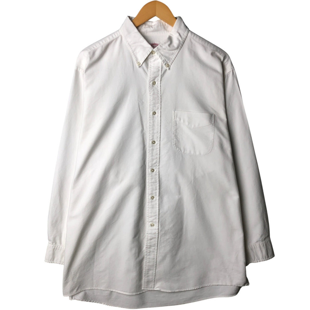 Brooks Brothers Est.1818 Long Sleeve Button Down Shirt Men's XL cotton white type Vintage Second Hand