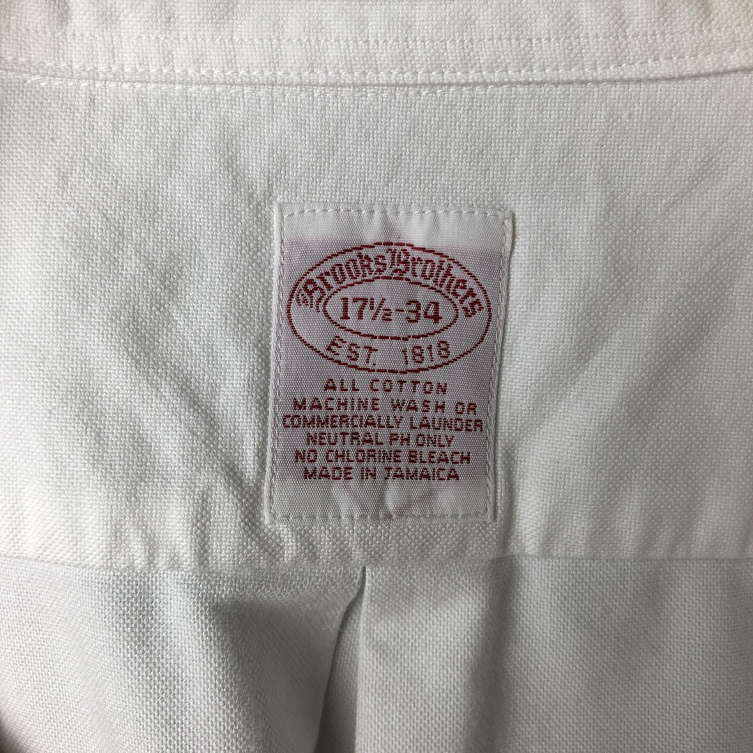 Brooks Brothers Est.1818 Long Sleeve Button Down Shirt Men's XL cotton white type Vintage Second Hand