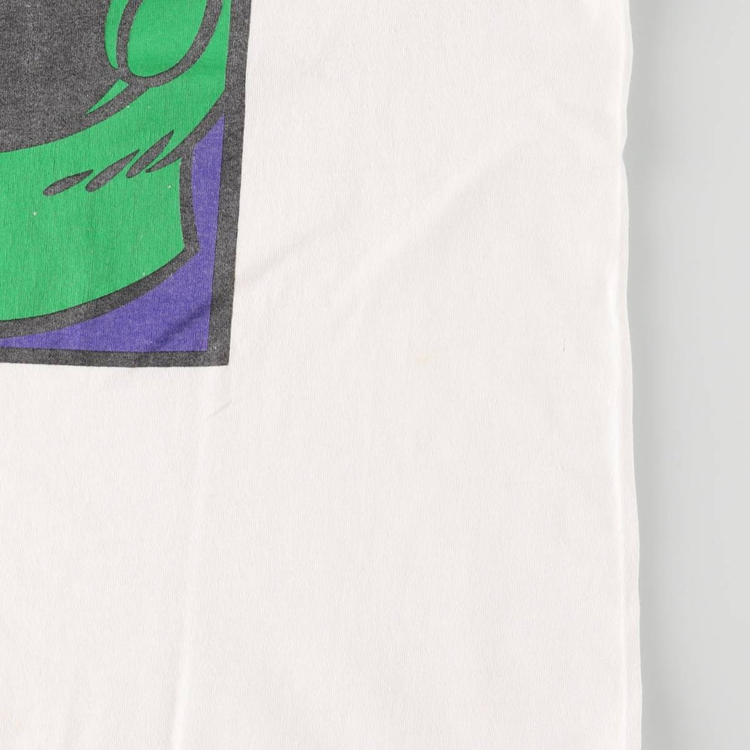 90'S ACME Clothing Looney Tunes Marvin the Martian Anime Character Print T-Shirt Vintage cotton white type Vintage Second Hand