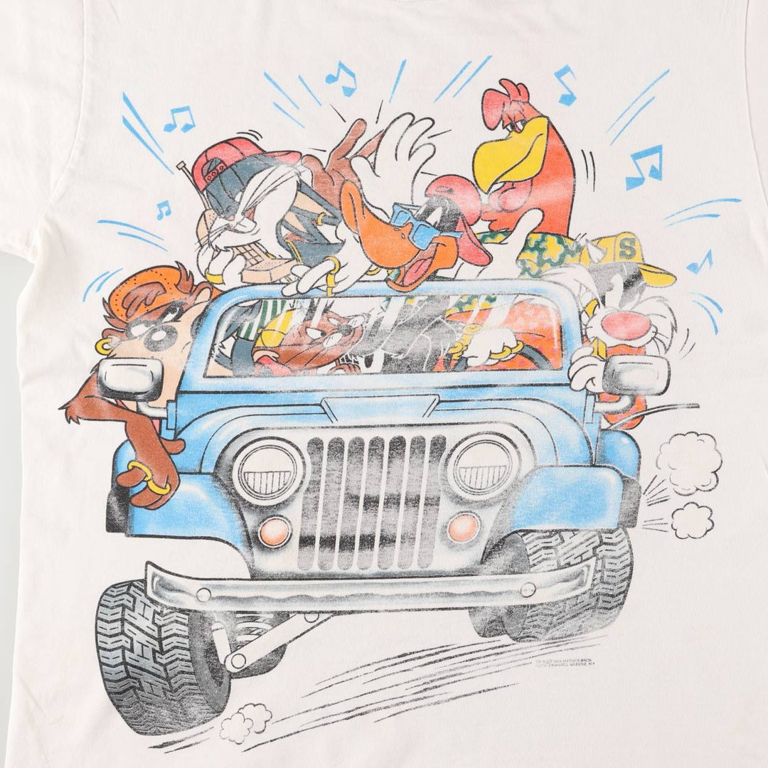 Vintage 90'S Tartex Looney Tunes Character Print T-Shirt, Men's Size L cotton white type Vintage Second Hand