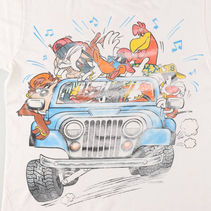 Vintage 90'S Tartex Looney Tunes Character Print T-Shirt, Men's Size L cotton white type Vintage Second Hand