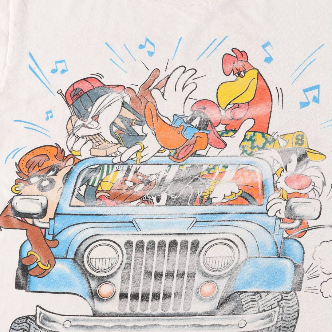 Vintage 90'S Tartex Looney Tunes Character Print T-Shirt, Men's Size L cotton white type Vintage Second Hand