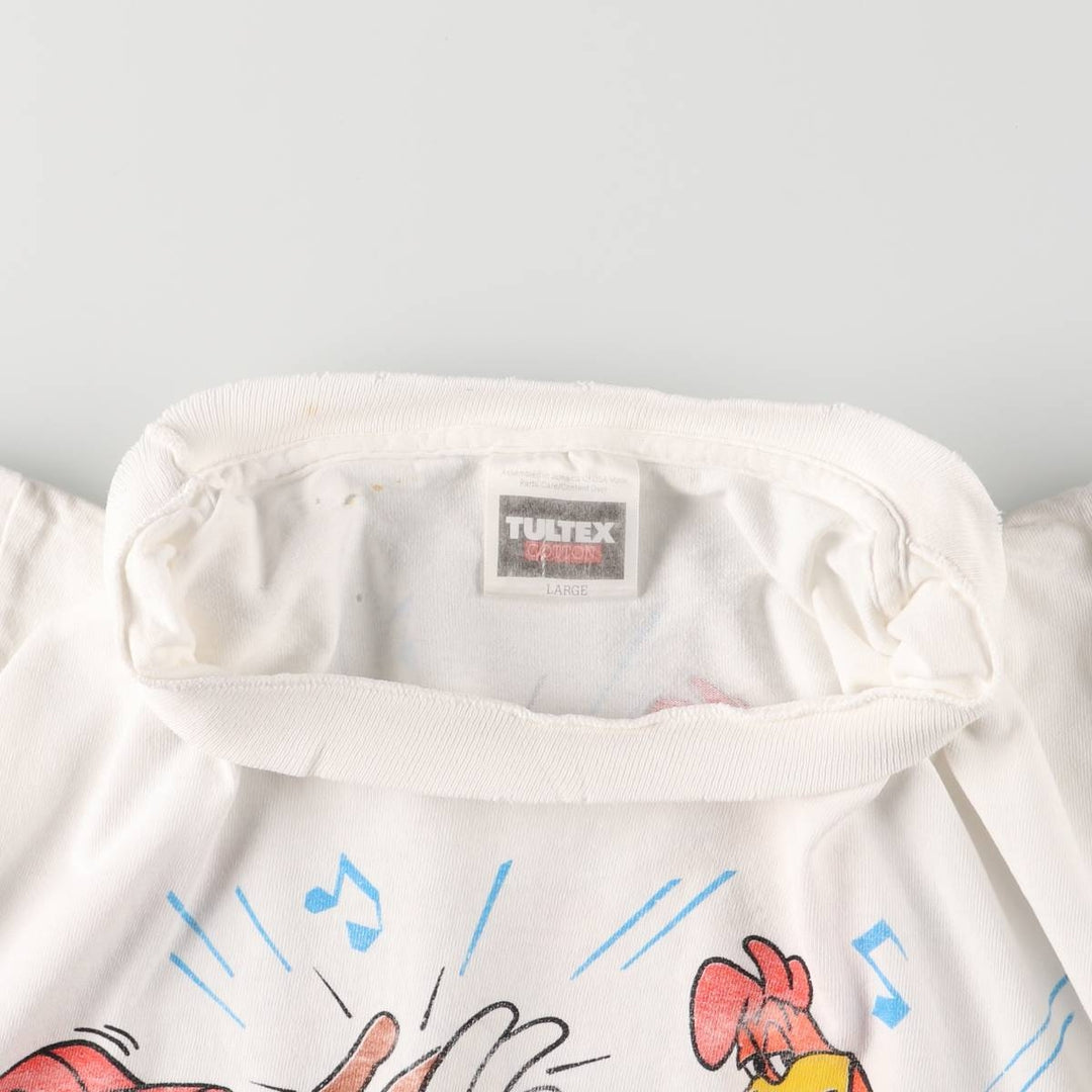Vintage 90'S Tartex Looney Tunes Character Print T-Shirt, Men's Size L cotton white type Vintage Second Hand