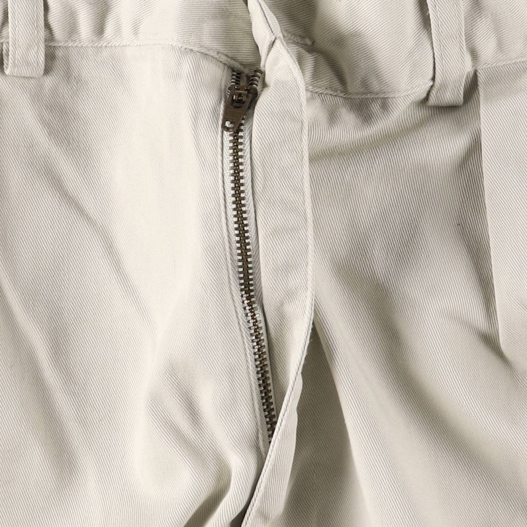 Ralph Lauren POLO by Ralph Lauren ANDREW SHORT Two-pleat chino shorts, short pants, men's size W32 cotton ivory Vintage Second Hand