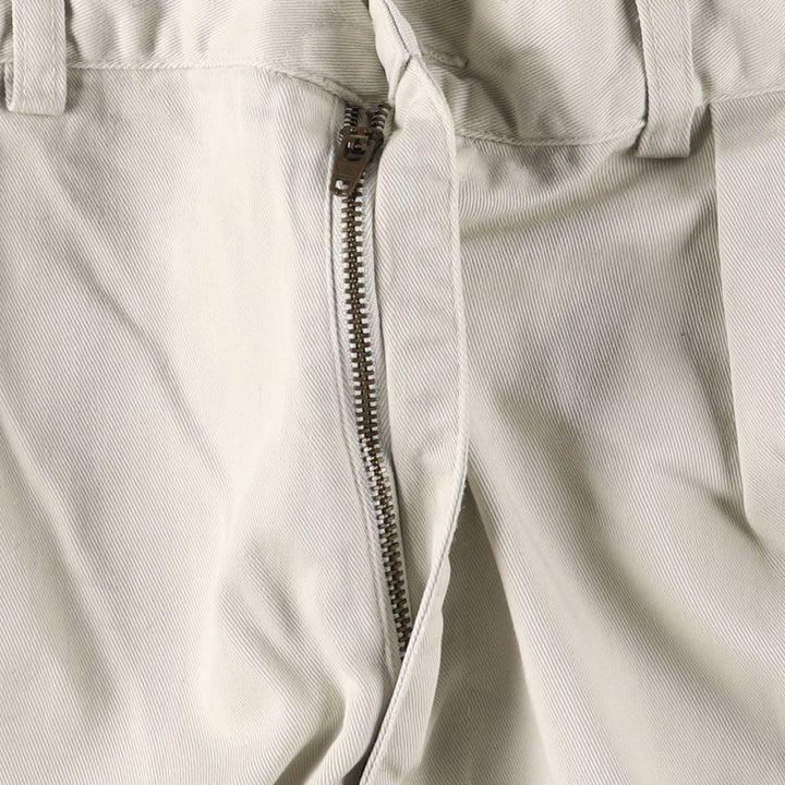 Ralph Lauren POLO by Ralph Lauren ANDREW SHORT Two-pleat chino shorts, short pants, men's size W32 cotton ivory Vintage Second Hand