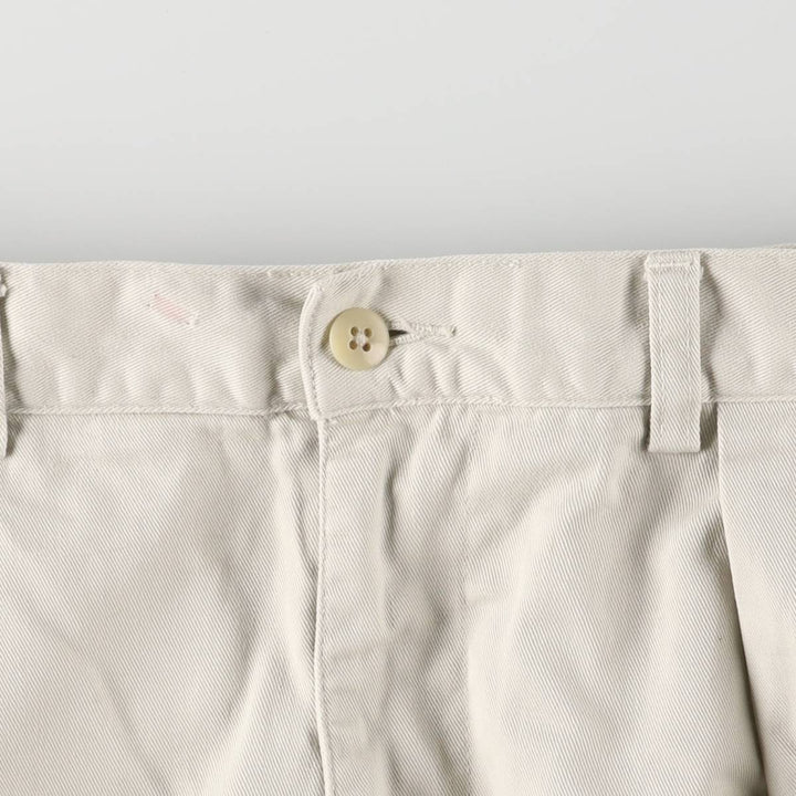 Ralph Lauren POLO by Ralph Lauren ANDREW SHORT Two-pleat chino shorts, short pants, men's size W32 cotton ivory Vintage Second Hand