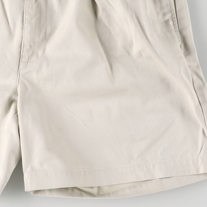 Ralph Lauren POLO by Ralph Lauren ANDREW SHORT Two-pleat chino shorts, short pants, men's size W32 cotton ivory Vintage Second Hand