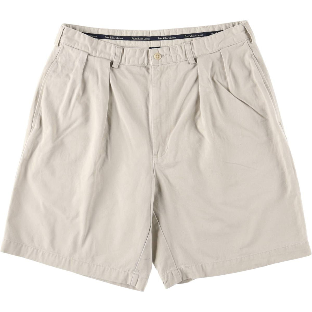 Ralph Lauren POLO RALPH LAUREN Two-pleat Chino Shorts Shorts Men's W35 equivalent cotton Beige type Vintage Second Hand