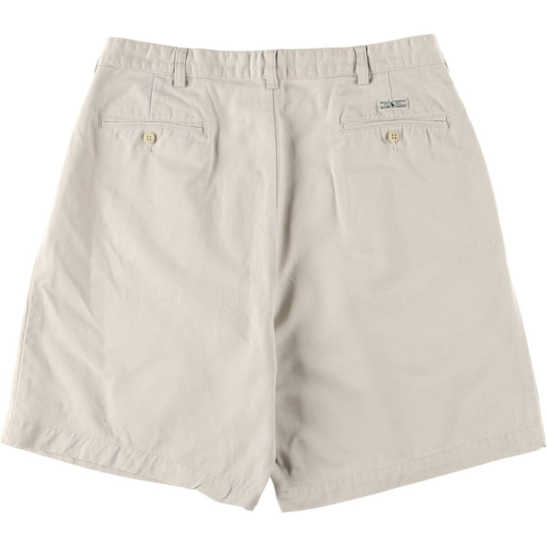 Ralph Lauren POLO RALPH LAUREN Two-pleat Chino Shorts Shorts Men's W35 equivalent cotton Beige type Vintage Second Hand