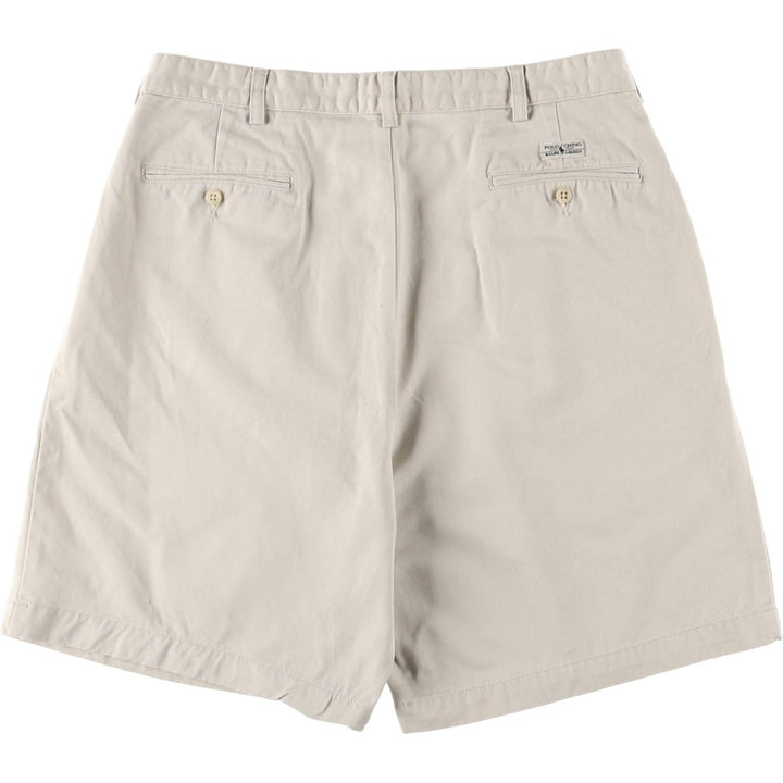 Ralph Lauren POLO RALPH LAUREN Two-pleat Chino Shorts Shorts Men's W35 equivalent cotton Beige type Vintage Second Hand