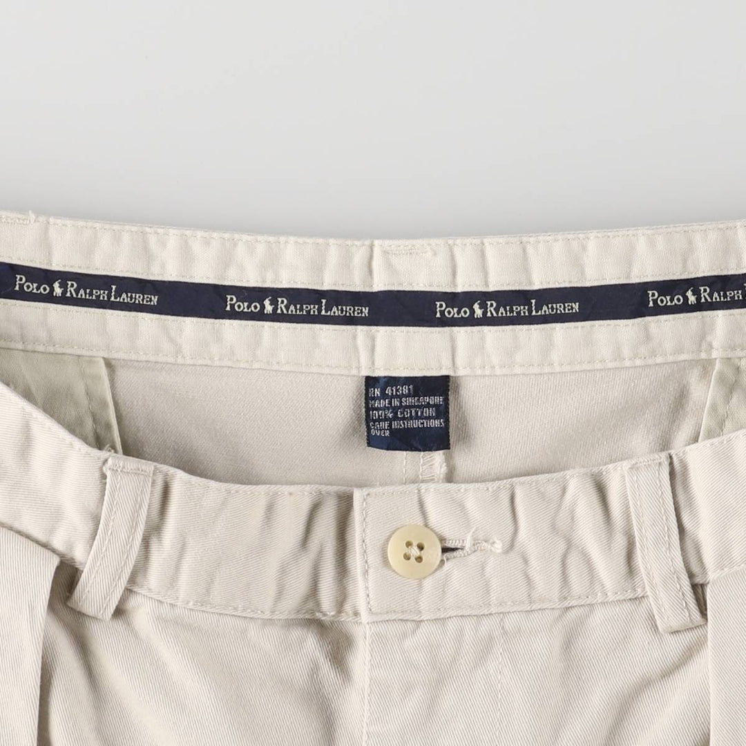 Ralph Lauren POLO RALPH LAUREN Two-pleat Chino Shorts Shorts Men's W35 equivalent cotton Beige type Vintage Second Hand