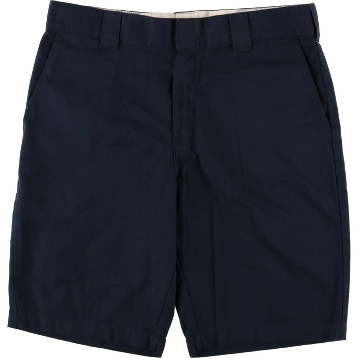 Dickies Regular Fit Work Shorts, Half Pants, Men's, W37 equivalent polyester navy blue type Vintage Second Hand