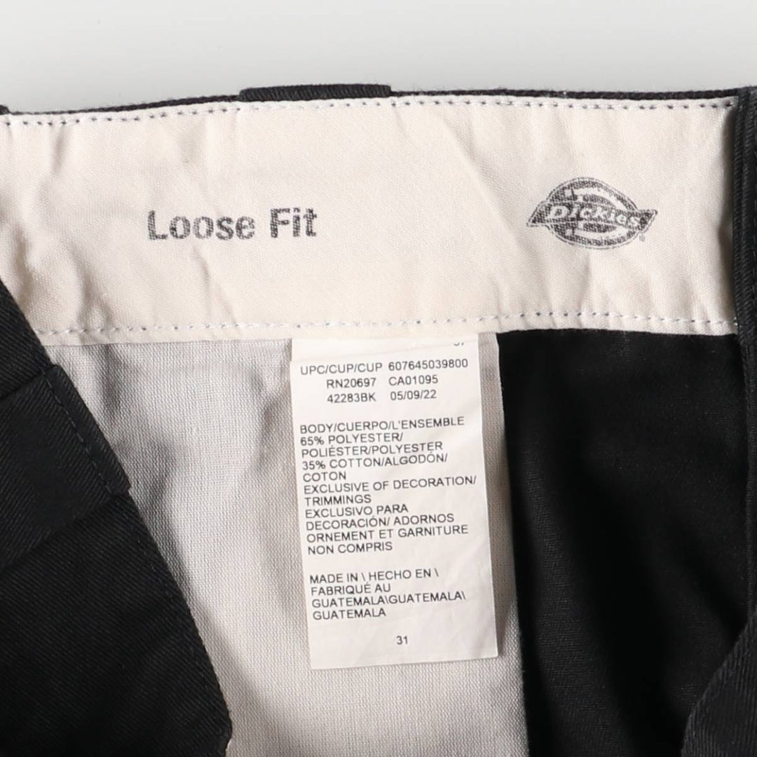 Dickies Loose Fit Work Shorts, Half Pants, Men's, W31 equivalent polyester black type Vintage Second Hand