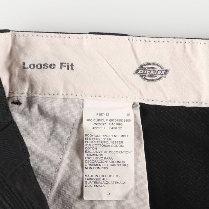 Dickies Loose Fit Work Shorts, Half Pants, Men's, W31 equivalent polyester black type Vintage Second Hand