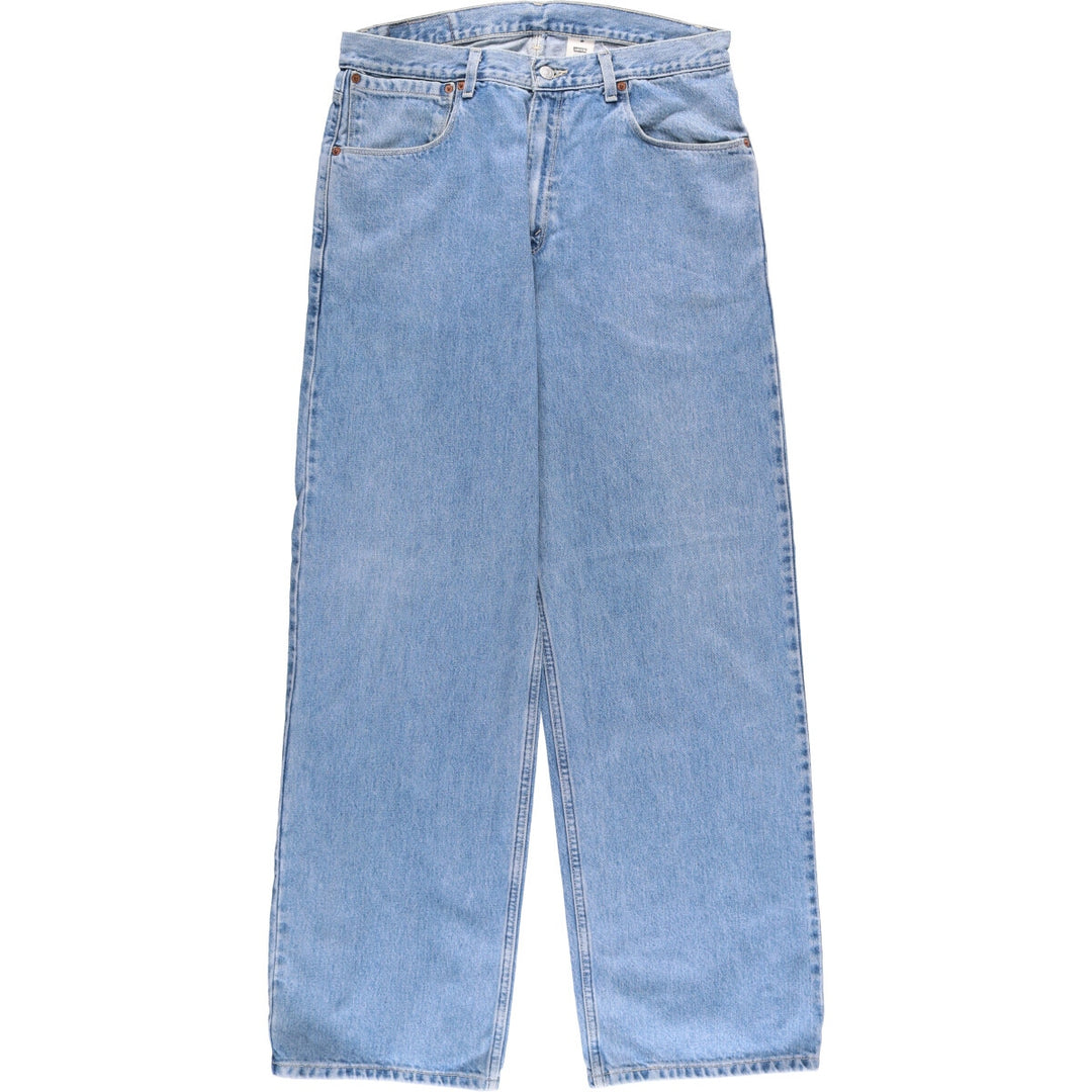 00'S Levi's 579 BAGGY FIT straight denim pants for men, size w34 cotton blue type Vintage Second Hand