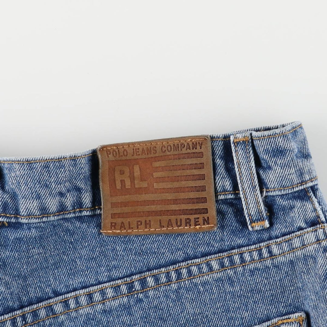 Ralph Lauren Polo Jeans Company denim shorts, women's size L (w30) cotton blue type Vintage Second Hand