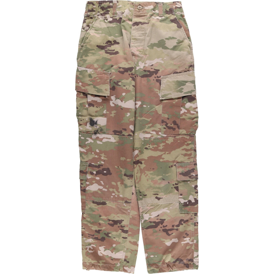 Genuine US military camouflage pattern multicam camo ripstop military cargo pants combat pants made in USA SMALL-REGULAR cotton Khaki type Vintage Second Hand