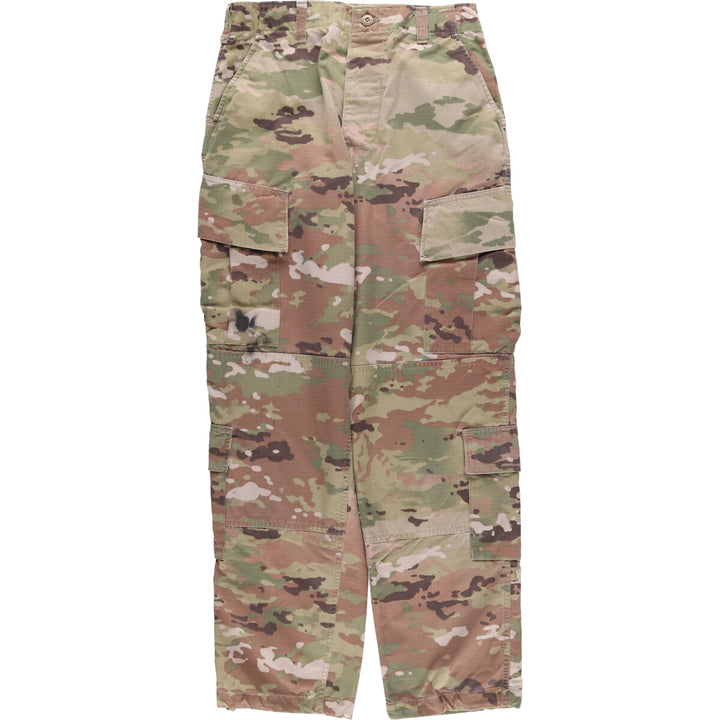 Genuine US military camouflage pattern multicam camo ripstop military cargo pants combat pants made in USA SMALL-REGULAR cotton Khaki type Vintage Second Hand