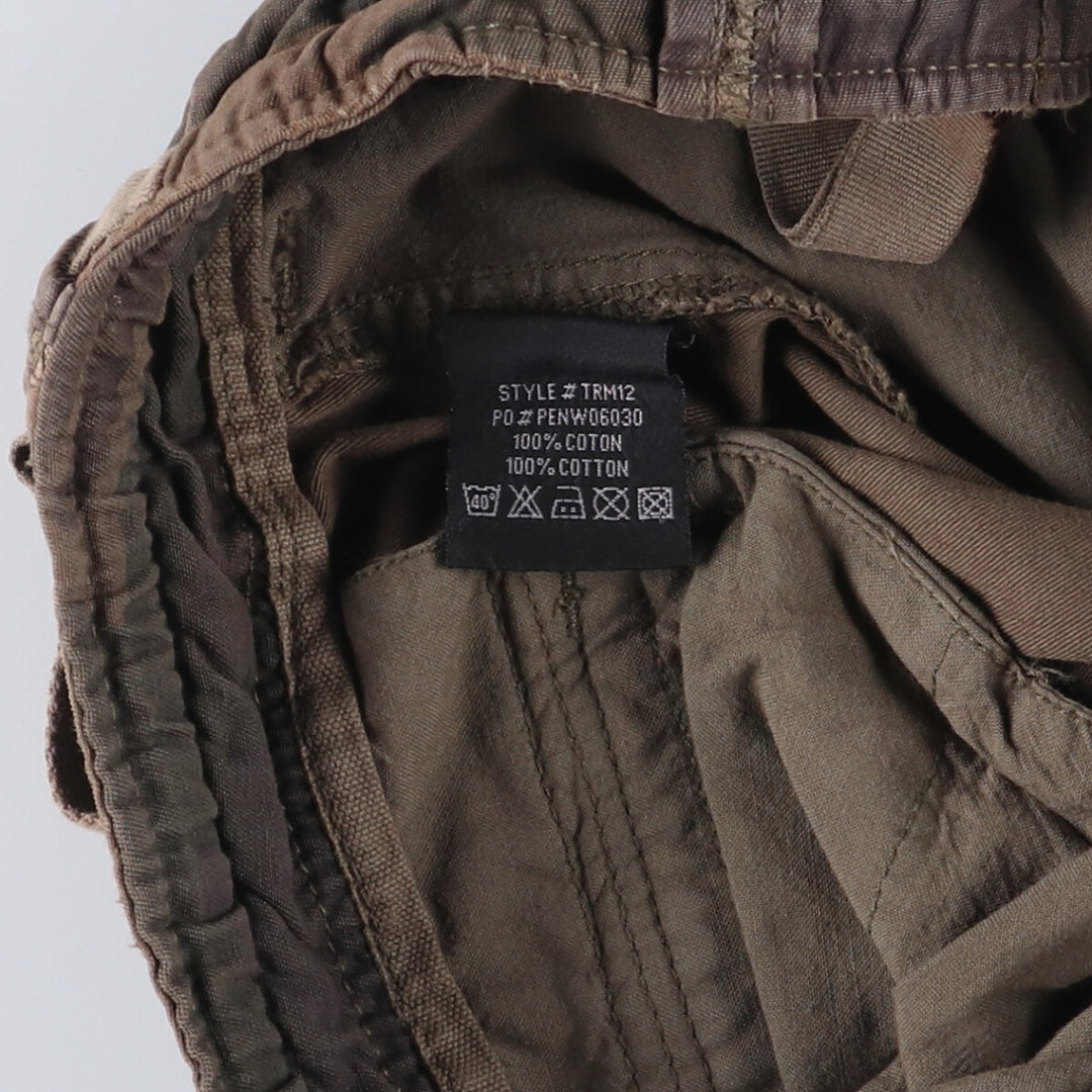 SCHOTT Camouflage Pattern Military Cargo Pants for Men (W34 equivalent) cotton brown type Vintage Second Hand