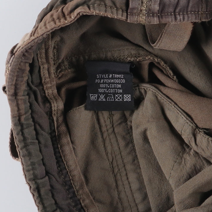 SCHOTT Camouflage Pattern Military Cargo Pants for Men (W34 equivalent) cotton brown type Vintage Second Hand