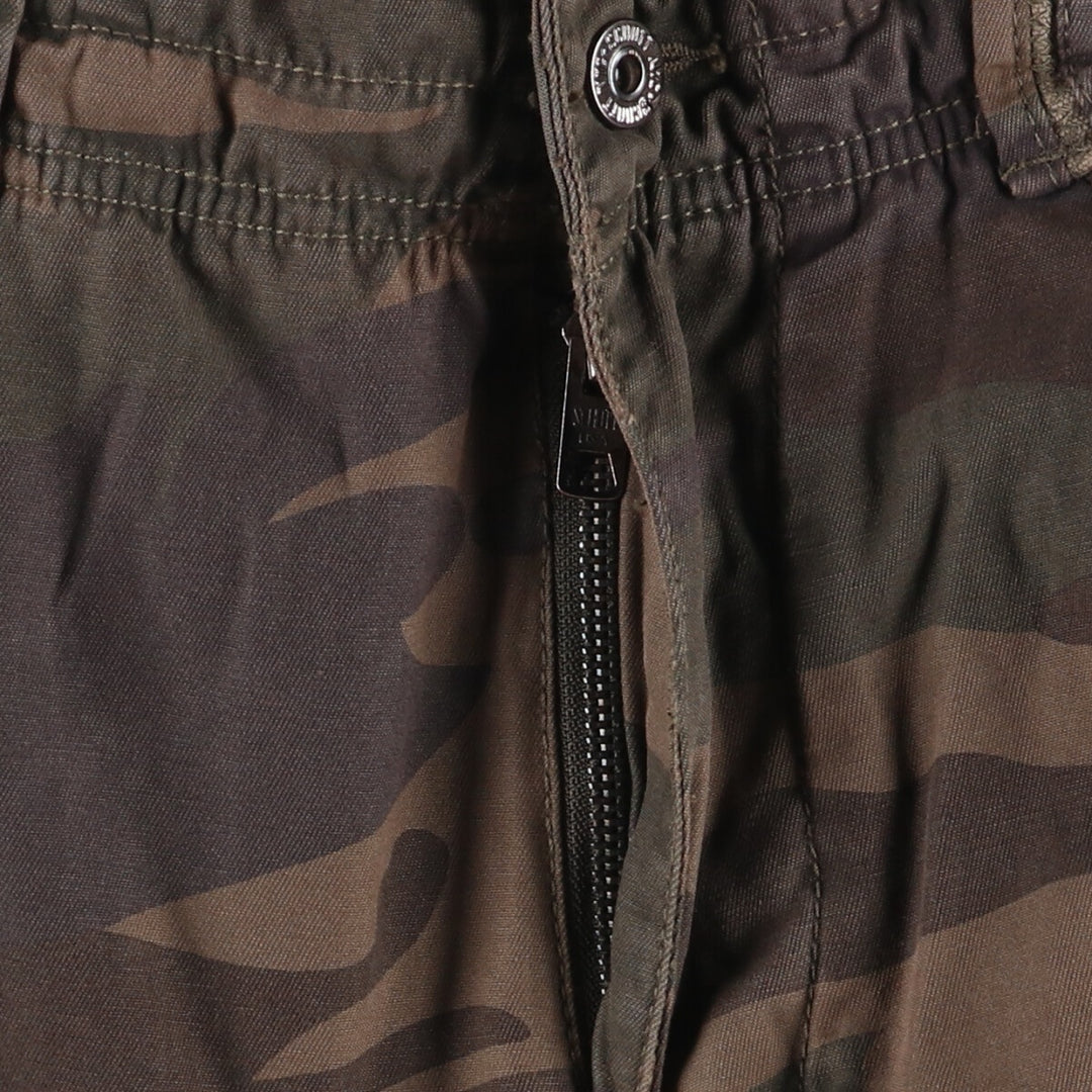 SCHOTT Camouflage Pattern Military Cargo Pants for Men (W34 equivalent) cotton brown type Vintage Second Hand