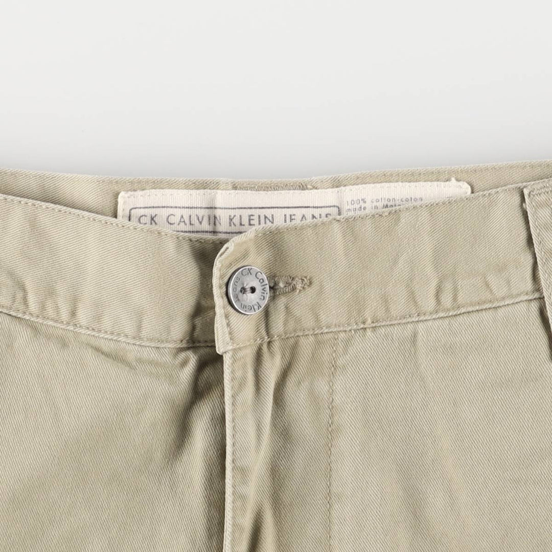 90s-00'S Calvin Klein Jeans Cargo Pants Men's Size W37 cotton Beige type Vintage Second Hand