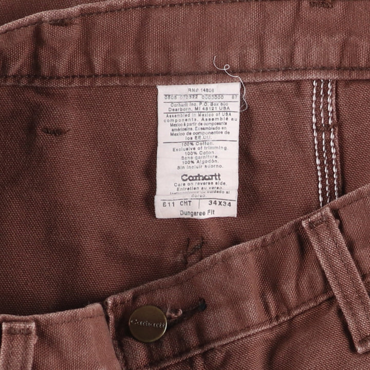 00'S Carhartt Duck Painter Pants Men's W34 equivalent cotton brown type Vintage Second Hand