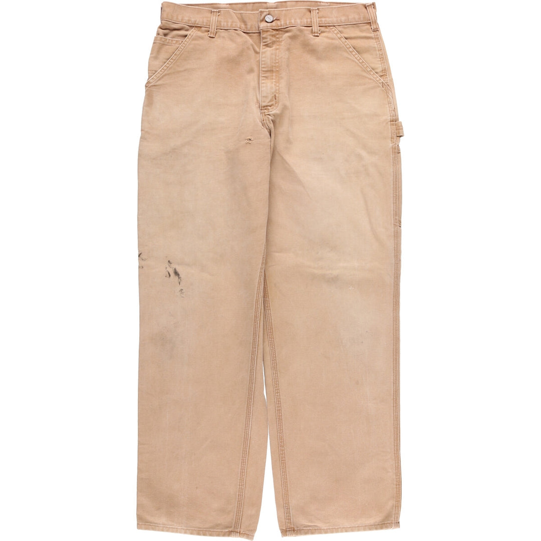 00'S Carhartt Dungaree Fit Duck Painter Pants Men's W35 equivalent cotton Beige type Vintage Second Hand