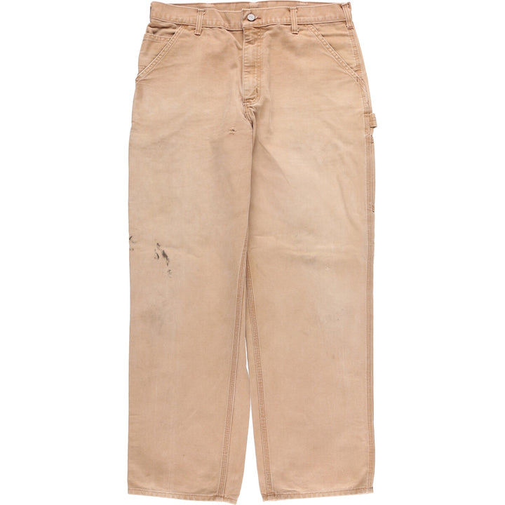 00'S Carhartt Dungaree Fit Duck Painter Pants Men's W35 equivalent cotton Beige type Vintage Second Hand