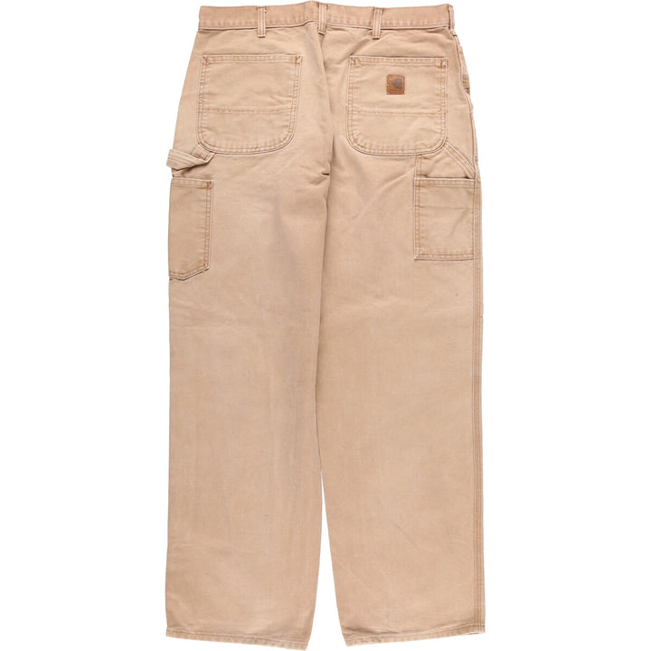 00'S Carhartt Dungaree Fit Duck Painter Pants Men's W35 equivalent cotton Beige type Vintage Second Hand
