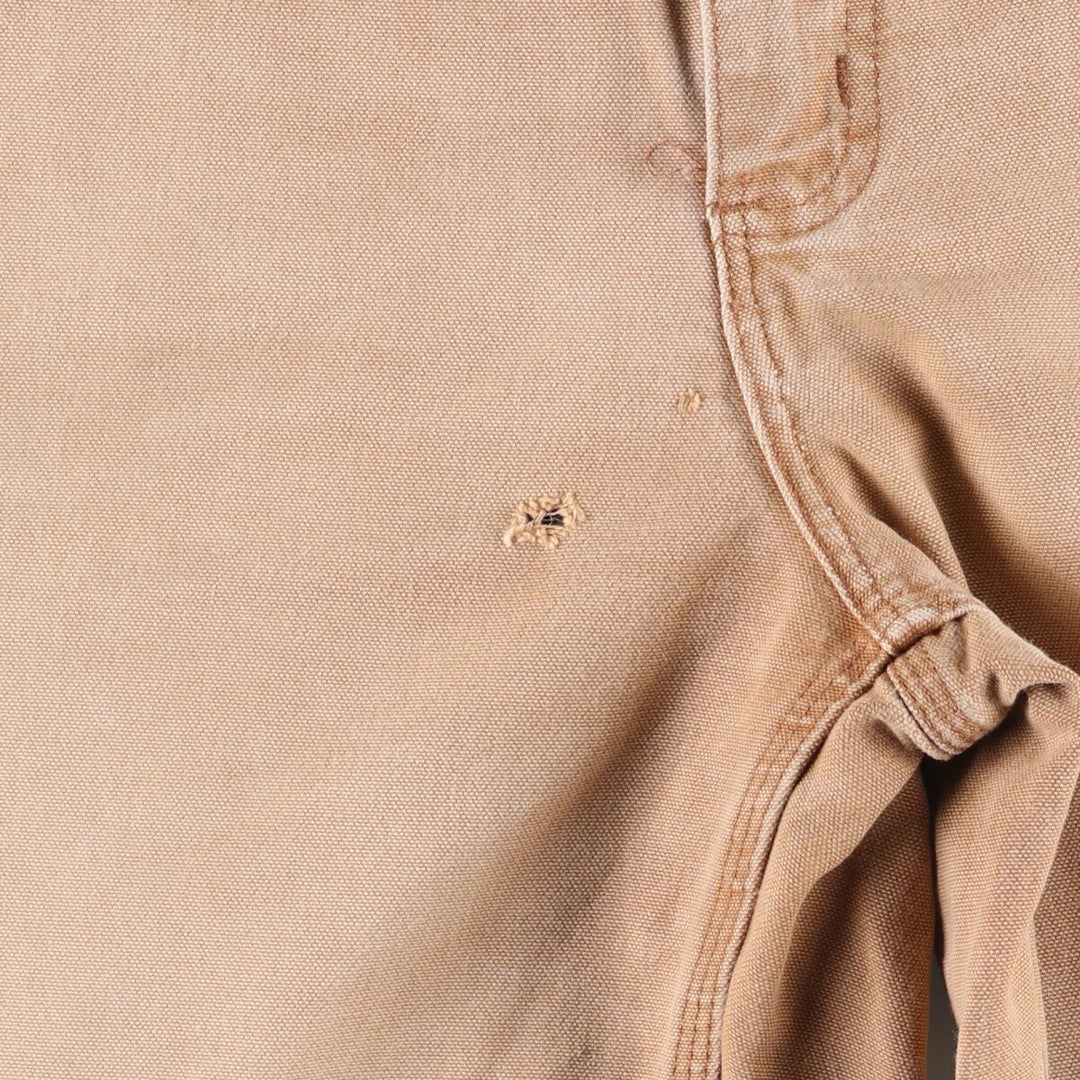 00'S Carhartt Dungaree Fit Duck Painter Pants Men's W35 equivalent cotton Beige type Vintage Second Hand